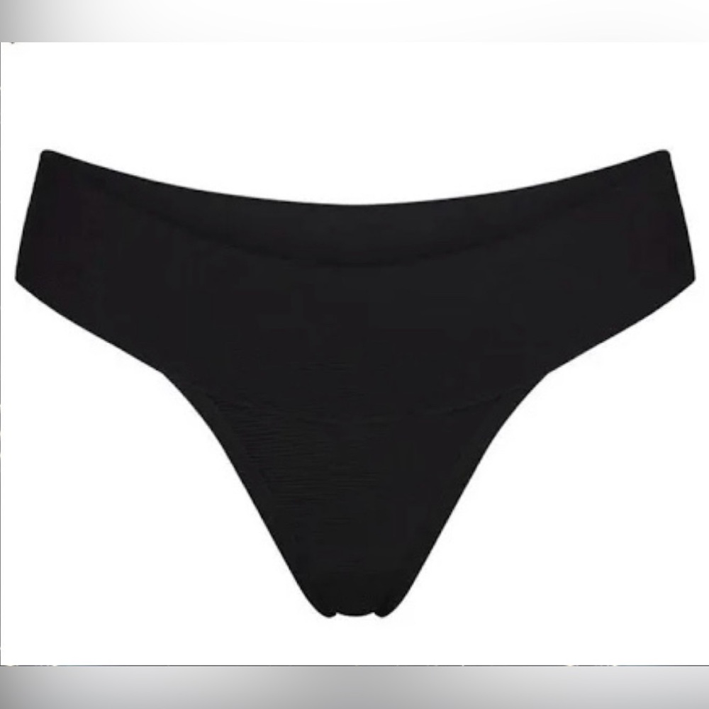 SKIMS Knit Swim High Waist Bikini Bottom - Onyx - XS